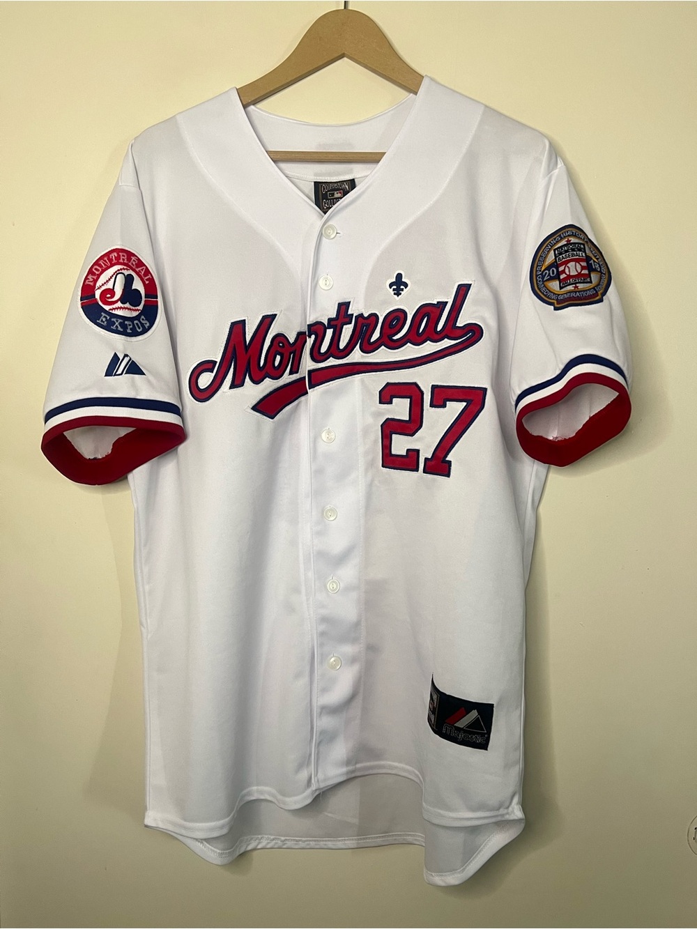 Majestic Cooperstown Montreal Expos Vladimir Guerrero #27 Jersey Size L